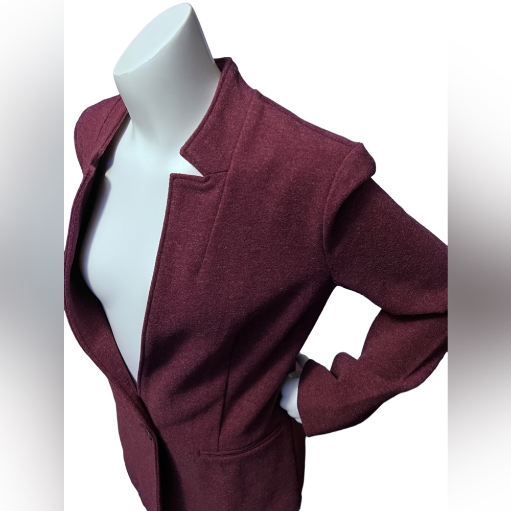 🆕Banana Republic “Beet Root” Brushed Inverted Collar Blazer - Picture 4 of 7